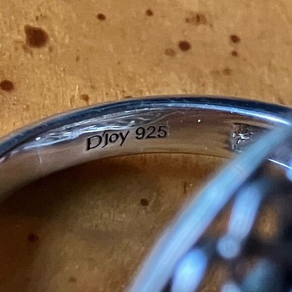 Natural Connemara Marble Sterling Silver Cocktail Ring Size 7 - Picture 6 of 9